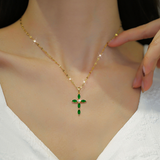 COLLIER AGATHE VERT