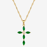 COLLIER AGATHE VERT