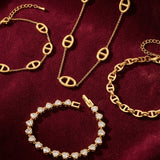 BRACELET RIVIERE COEUR