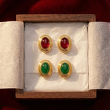 BOUCLES D'OREILLES OLD MONEY ROUGE