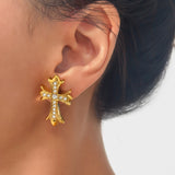 BOUCLES D'OREILLES CROIX GOTHIC