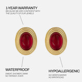 BOUCLES D'OREILLES OLD MONEY ROUGE