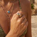 COLLIER IRIS TURQUOISE