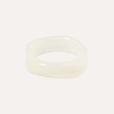 WHITE ASYMMETRICAL BANGLE