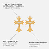 BOUCLES D'OREILLES CROIX GOTHIC