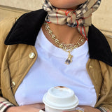 GOLD COFFEE BEANS NECKLACE