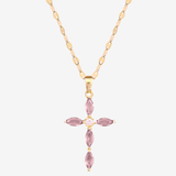 COLLIER AGATHE ROSE