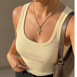 COLLIER DOUBLE CROIX