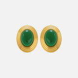 BOUCLES D'OREILLES OLD MONEY VERT