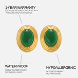 BOUCLES D'OREILLES OLD MONEY VERT